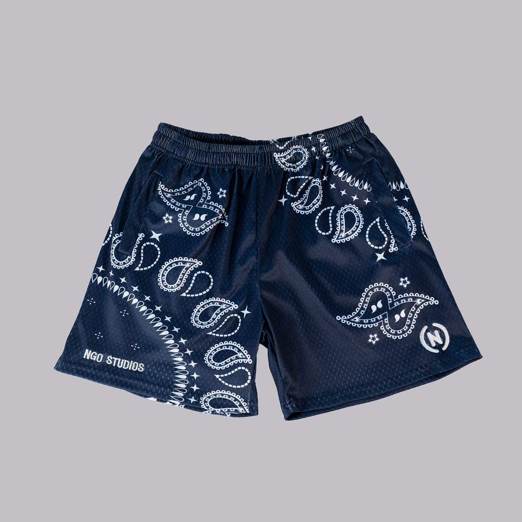 Paisley Shorts (Midnight Blue)