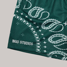 Load image into Gallery viewer, Paisley Shorts (Forest Green)
