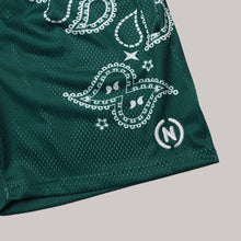 Load image into Gallery viewer, Paisley Shorts (Forest Green)
