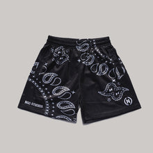 Load image into Gallery viewer, Paisley Shorts (Black)
