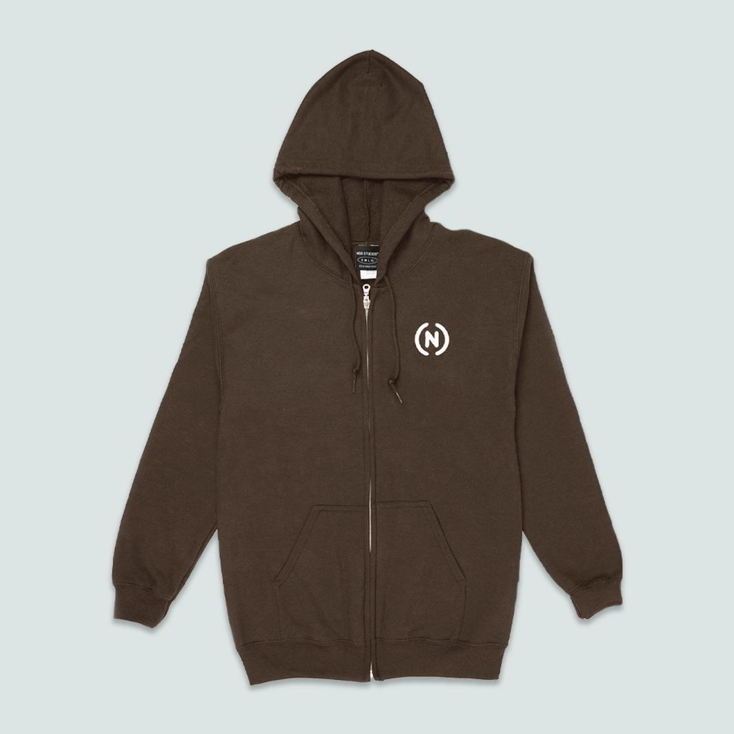 (N) Zip-Up Hoodie (Brown)