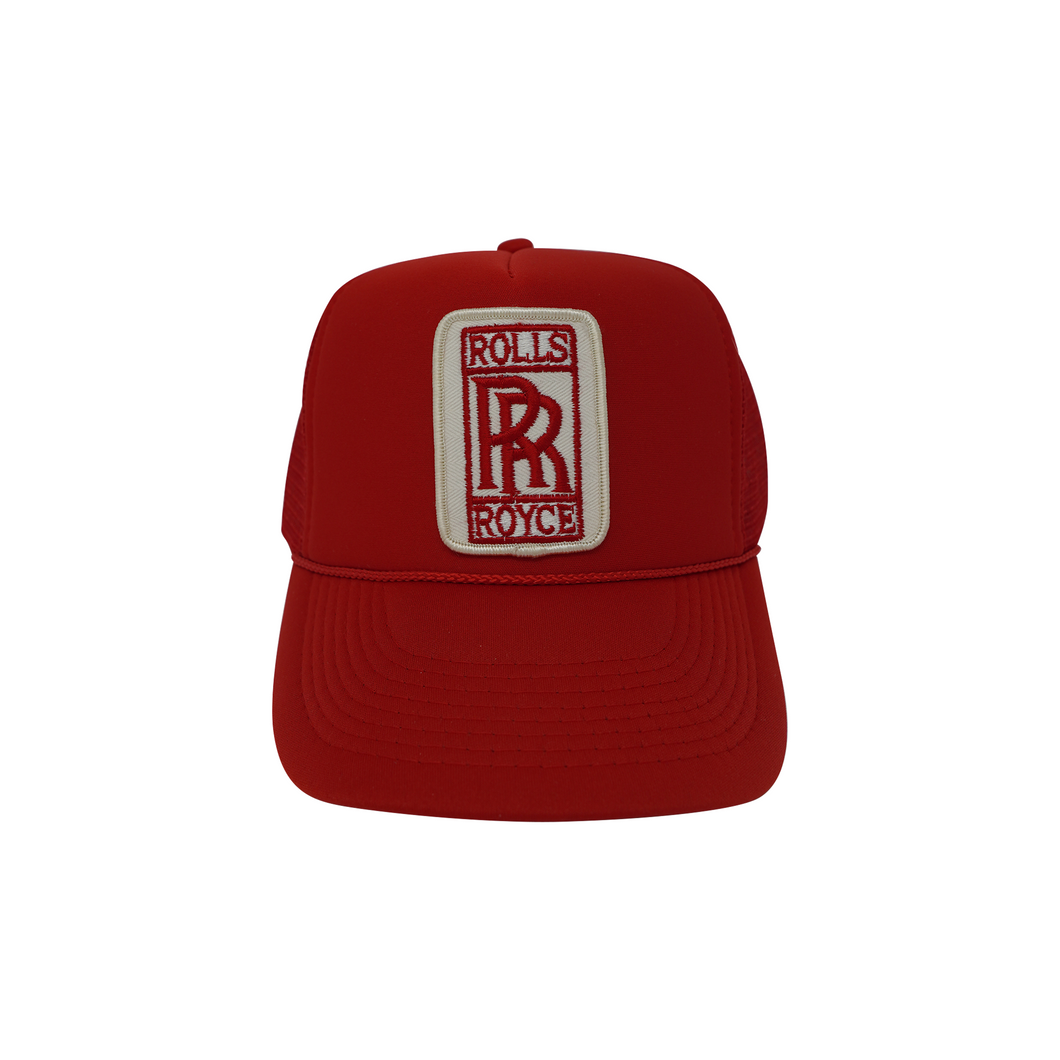 Vintage Rolls Royce Trucker Hat (Red)